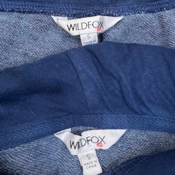 Wildfox French Terrycloth Navy Tie-Dye Hoodie & Jogger Set - Picture 8 of 14